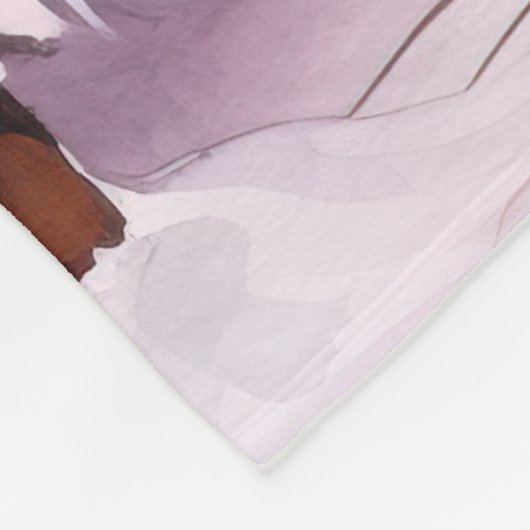 Roze Kerstrendier Gepersonaliseerde Kinder Naam Fleece Deken (Hoek)