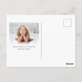 roze kerstrendierfoto's briefkaart (Achterkant)