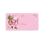 Roze Kerstretro  Kerstman naar Van Etiket (Voorkant)