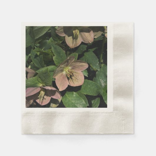 Roze kerstroos servet (Voorkant)