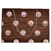 Roze Kerstscènes Groot Cadeauzakje (Achterkant)