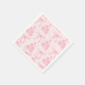 Roze kerstservetten servet (Hoek)