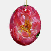 Roze kerstsierbloem keramisch ornament (Rechts)