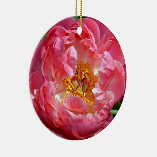Roze kerstsierbloem keramisch ornament (Rechts)
