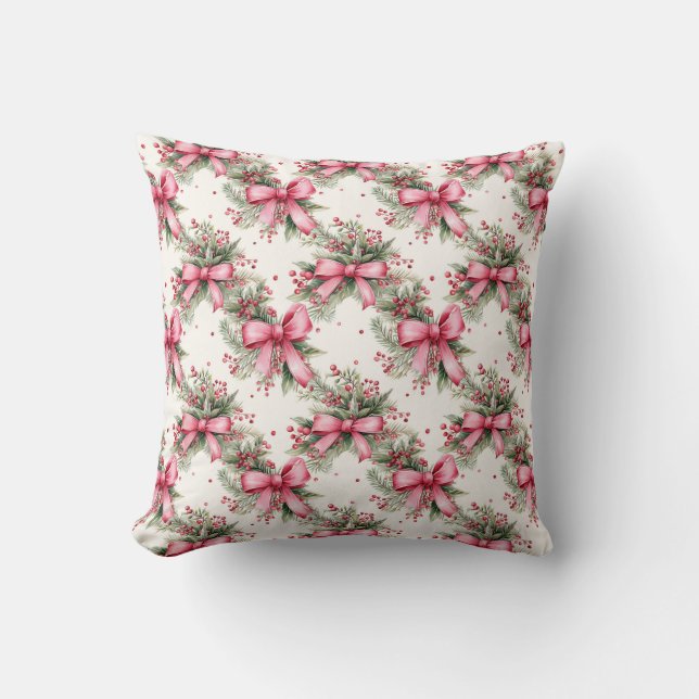 Roze kerstSierkussen Kussen (Voorkant)