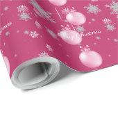 Roze kerstsierpapier cadeaupapier (Rol Hoek)
