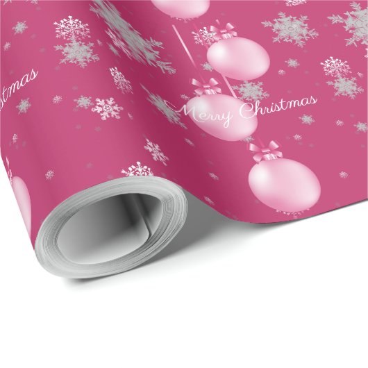 Roze kerstsierpapier cadeaupapier (Rol Hoek)