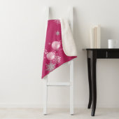 Roze kerstsierplanten Sherpa Blanket Deken (In situ)