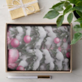  roze kerstsneeuwman & bomen tissuepapier (Geschenk)