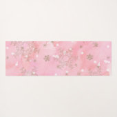 Roze Kerstsneeuwvlokken Boho Patroon Yogamat (Achterkant (horizontaal))