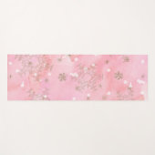 Roze Kerstsneeuwvlokken Boho Patroon Yogamat (Voorkant (horizontaal))