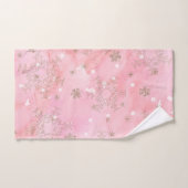 Roze kerstsnowflakes Boho Pattern Handdoek (Handdoek)