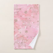 Roze kerstsnowflakes Boho Pattern Handdoek (Handdoek)