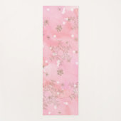 Roze kerstsnowflakes Boho Pattern Yogamat (Voorkant)
