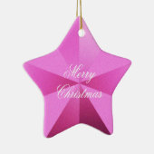 Roze kerstStar-Ornament  Keramisch Ornament (Rechts)