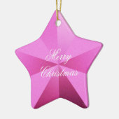 Roze kerstStar-Ornament  Keramisch Ornament (Links)