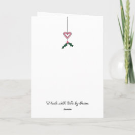 Roze Kerstster Wreath Kaart