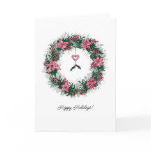 Roze Kerstster Wreath