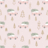 Roze Kerststickers Sticker (Voorkant)