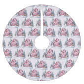 Roze kerststol decoratie kerstboom rok (Voorkant)
