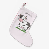 Roze kerststop met Koe Kleine Kerstsok (Voorkant (Hangend))