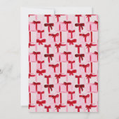 Roze Kerstvakantie Favoriete Dingen Feest Kaart (Achterkant)