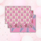 Roze Kerstvakantie Inpakpapier Vel