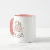 Roze kerstvakantie mok (Voorkant links)