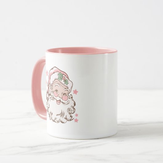 Roze  kerstvakantie mok (Voorkant links)