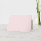 Roze kerstversiering feestdagen kaart (Achterkant)