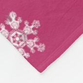 Roze kerstversiering Fleece Blanket (Hoek)
