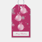 Roze kerstversiering Gift Label Cadeaulabel (Voorkant)