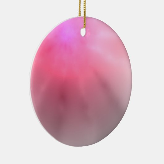 Roze kerstversiering keramisch ornament (Rechts)