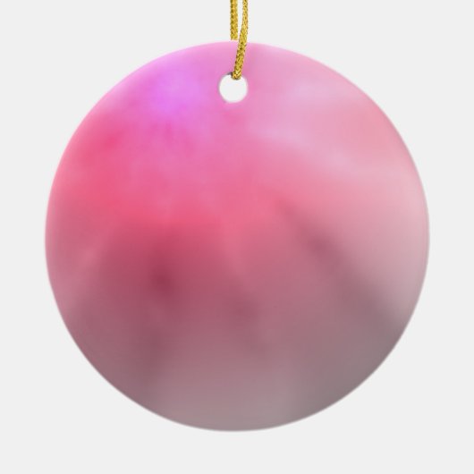 Roze kerstversiering keramisch ornament (Voorkant)