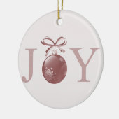Roze kerstversiering keramisch ornament (Links)