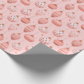 Roze Kerstversiering Kerstmis Cadeaupapier (Hoek)