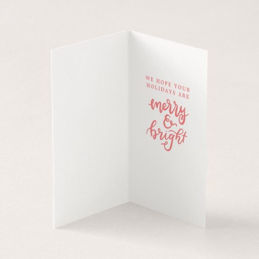 Roze kerstversiering Label met cadeau voor het roz Kaart (Binnen)