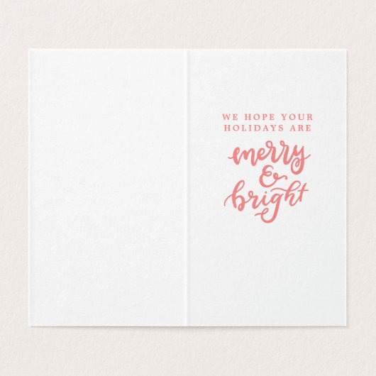 Roze kerstversiering Label met cadeau voor het roz Kaart (Binnenkant ongevouwen)