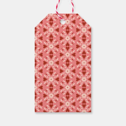 Roze kerstversiering Label met kerstcadeau Cadeaulabel (Achterkant)