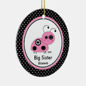 Roze kerstversiering met de grote zuster van de La Keramisch Ornament (Rechts)