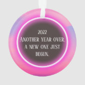 Roze kerstversiering met gloed ornament (achterkant)