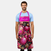  roze kerstversiering Sneeuwvlokken Sterren Schort (Gedragen)