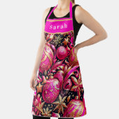  roze kerstversiering Sneeuwvlokken Sterren Schort (Insitu)