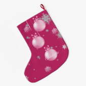 Roze kerstversiering stoppen grote kerstsok (Achterkant (Hangend))