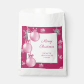 Roze kerstversiering voor avor Bag Bedankzakje (Voorkant)