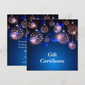 Roze kerstversieringen - Kaart met cadeaubon (Voorkant / Achterkant)