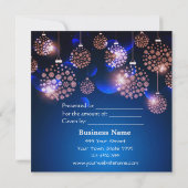 Roze kerstversieringen - Kaart met cadeaubon (Achterkant)