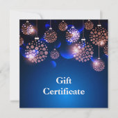 Roze kerstversieringen - Kaart met cadeaubon (Voorkant)