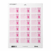 Roze kerstversieringsetiketten etiket (Full Sheet)