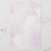 Roze kerstwinter Baby shower "Raad eens wie" game (Achterkant)